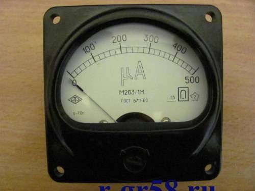 М263/1М 500-0-500мкА 2,5кл