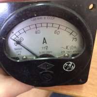 Э8021, 73 г.в. 2,5 кл (пред.изм  0-75 A, ТТ75\5, частота 50:180-550 Hz)