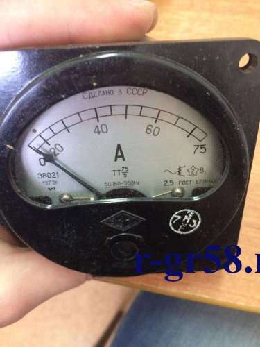 Э8021, 73 г.в. 2,5 кл (пред.изм  0-75 A, ТТ75\5, частота 50:180-550 Hz)