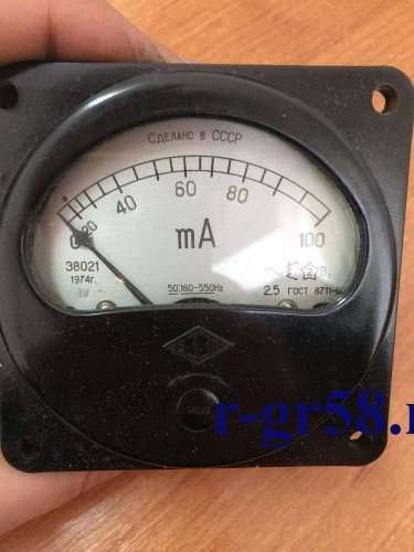 Э8021, 74 г.в. 2,5 кл (пред.изм  0-100 mА, частота 50:180-550 Hz)