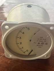 Показывающий прибор к СДК-60 ХЩ И-60-5-2 (0-5 м.вод.ст), 1980 г.в.